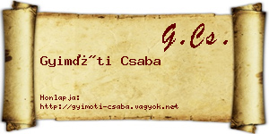 Gyimóti Csaba névjegykártya