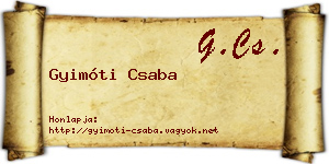 Gyimóti Csaba névjegykártya